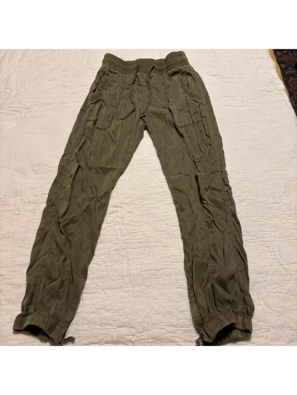 Marrakech for Anthropologie Cargo Jogger Pants Women’s Small Olive Green Boho